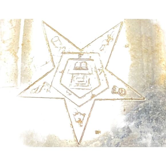 Vintage Eastern Star silver mini chalice challis engraved - Picture 4 of 10